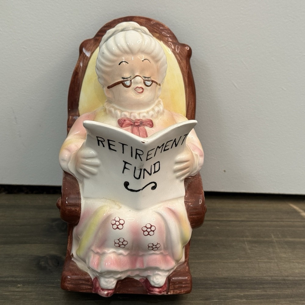 VTG Lefton‎ Grandma Retirement Fund Bank Rocking Chair Investments